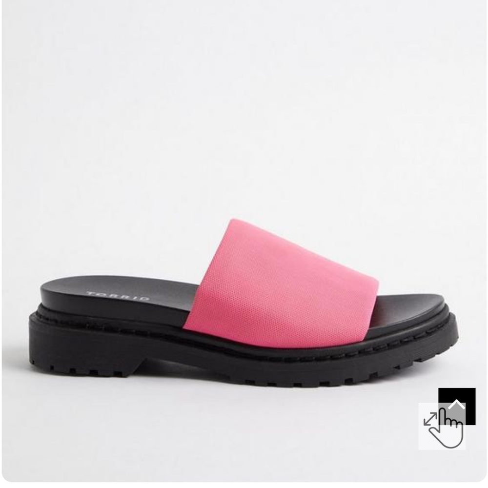 TORRID PLATFORM SANDALS PINK BLACK NEW IN BOX SIZE 9.5 WW - Picture 2 of 5